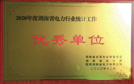 乐动网页版株洲航电分公司荣获“2020年度湖南省电力行业统计优秀单位”称号